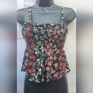Patrons of Peace Black Floral Camisole